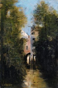 The Windmill on the Thérain River in Beauvais by Jean Baptiste Camille Corot